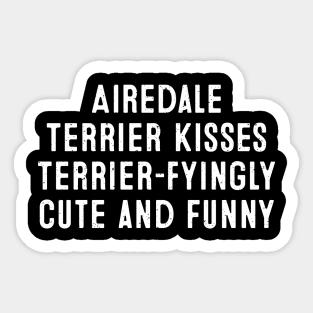 Airedale Terrier Kisses Sticker